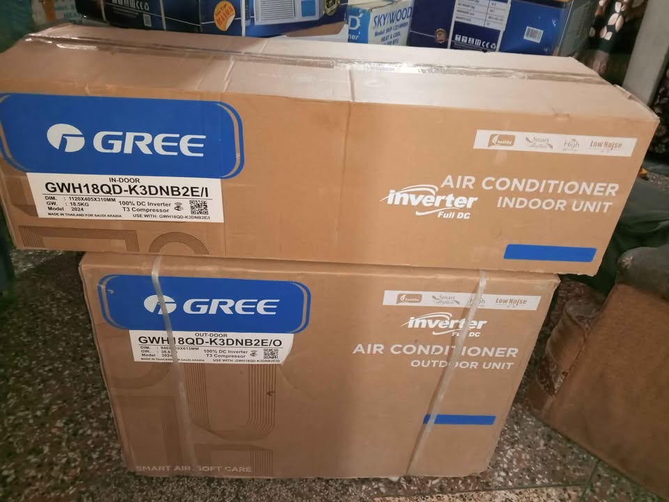 GREE SPLIT NEW AC DC INVERTER ENERGY SAVER IMPORTED T3 COMPRESSOR MADE IN THAILAND